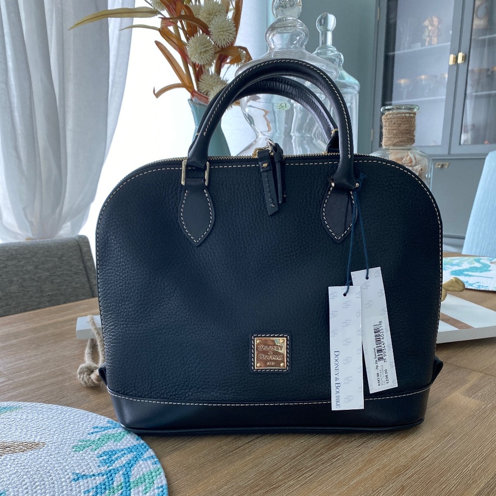 NWT Dooney & Bourke Black/Black Zip Zip Satchel